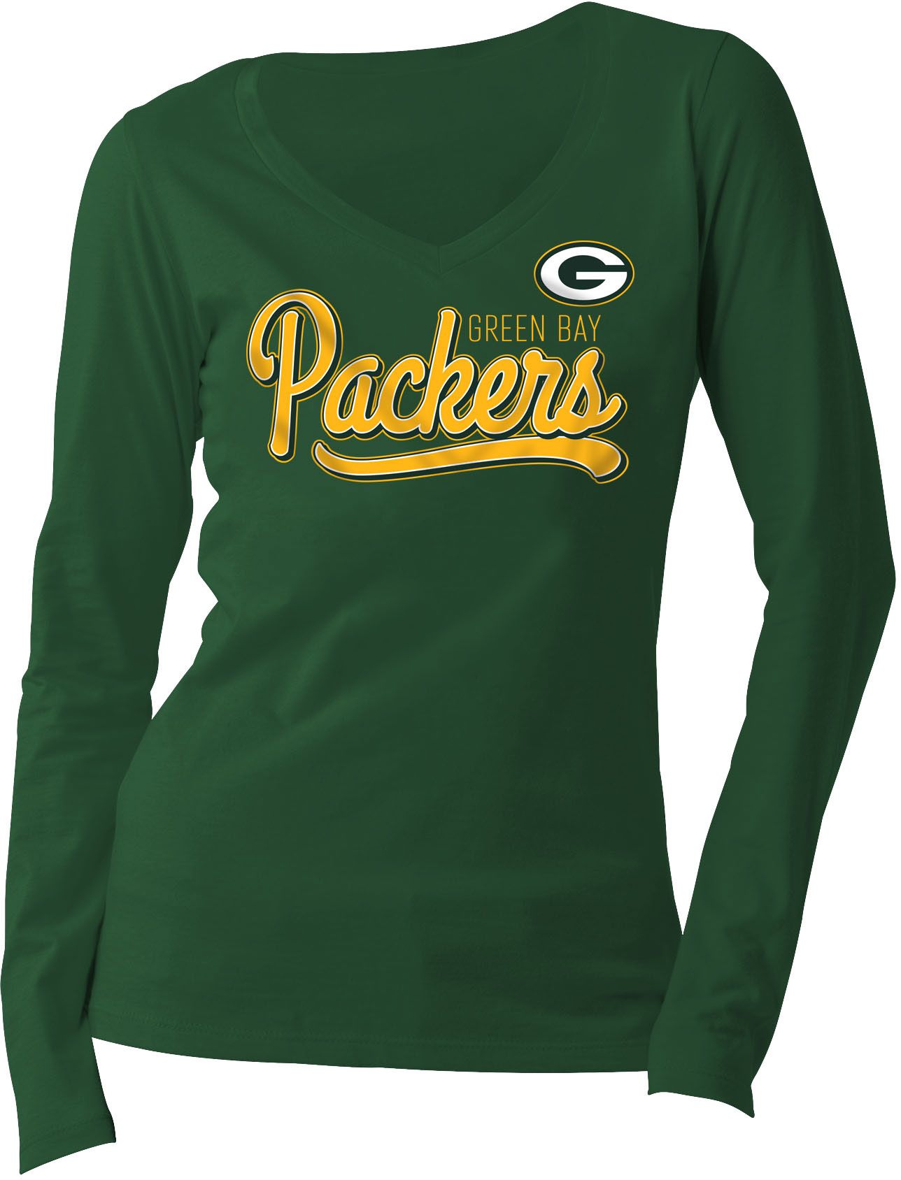 women's long sleeve green bay packers shirt